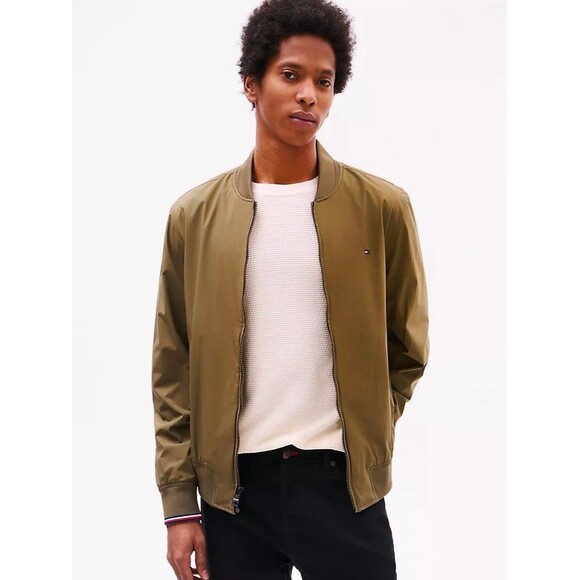 Tommy Hilfiger Lightweight Water-Resistant Bomber Camel Khaki Men’s S Jacket NWT - Picture 8 of 9